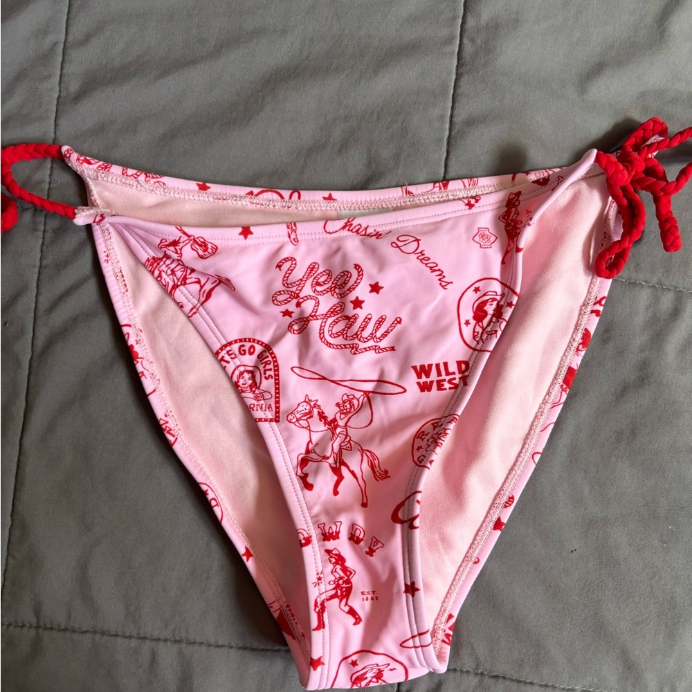 Wild Fable Pink and Red Bikini Bottom
